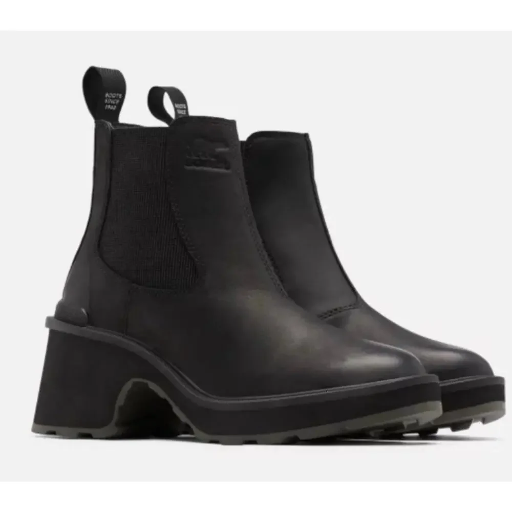 SOREL Hi-Line Heel Chelsea Women’s Black Boots Sz 9.5 NEW